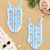 Custom Photo Striped Summer Pattern Swimsuit – Personalized Beachwear Gift HO82 902956