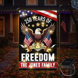 250 Years America Freedom With Eagles LED Garden Flag LM32 895821