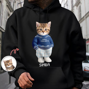 Custom Photo Dog Cat Xmas Clothes Christmas Dark Shirt Gift For Dog Cat Pet Lover HA75 898270