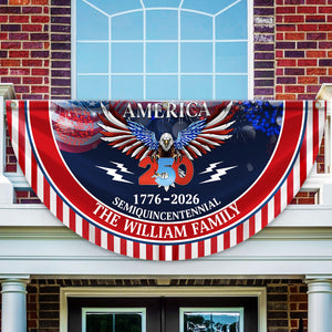 Custom Family Name 250 Years America Semiquincentennial Pleated Fan Flag TH10 898017