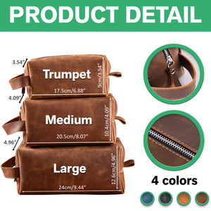 Personalized Name Engraved Men's Leather Toiletry Bag Gift For Dad, Husband, Boyfriend HO82 894214
