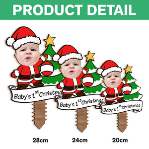 Custom Photo Baby's 1st Christmas Tree Topper Decor For Christmas CH07 896650