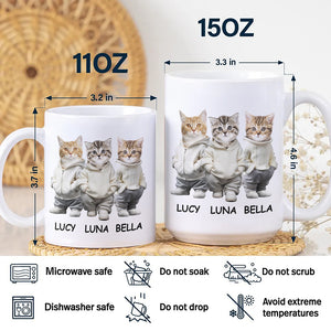 Custom Photo And Name Cat White Mug For Cat Pet Lovers HA75 897598