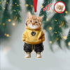 Custom Photo Cool Cat Career Uniforms Acrylic Ornament For Cat Lovers HA75 897152