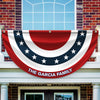 Custom Family Name America Non-Pleated Fan Flag TH10 896433