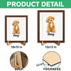 Custom Pet Portrait Photo Miniature Watercolor 2-Layered Wooden Plaque With Stand LM32 669529