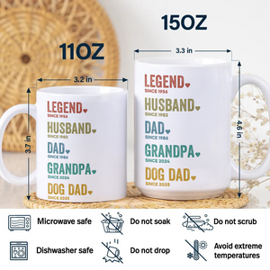 Legend, Husband, Dad, Grandpa Father's Day Gift Mug TH10 892643