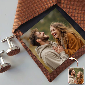 Custom Couple Photo Tie Patch For Men Gift For Him, Wedding Gift HA75 897896