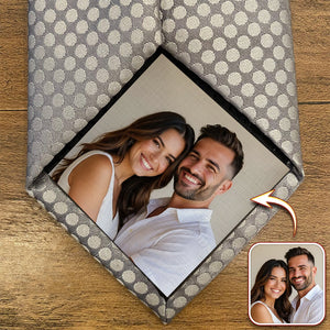 Custom Couple Photo Tie Patch For Men Gift For Him, Wedding Gift HA75 897896