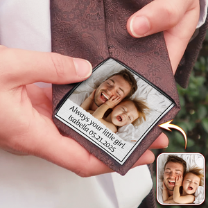 Custom Photo Always Your Little Girl Tie Patch For Men Father of the Bride HA75 897900