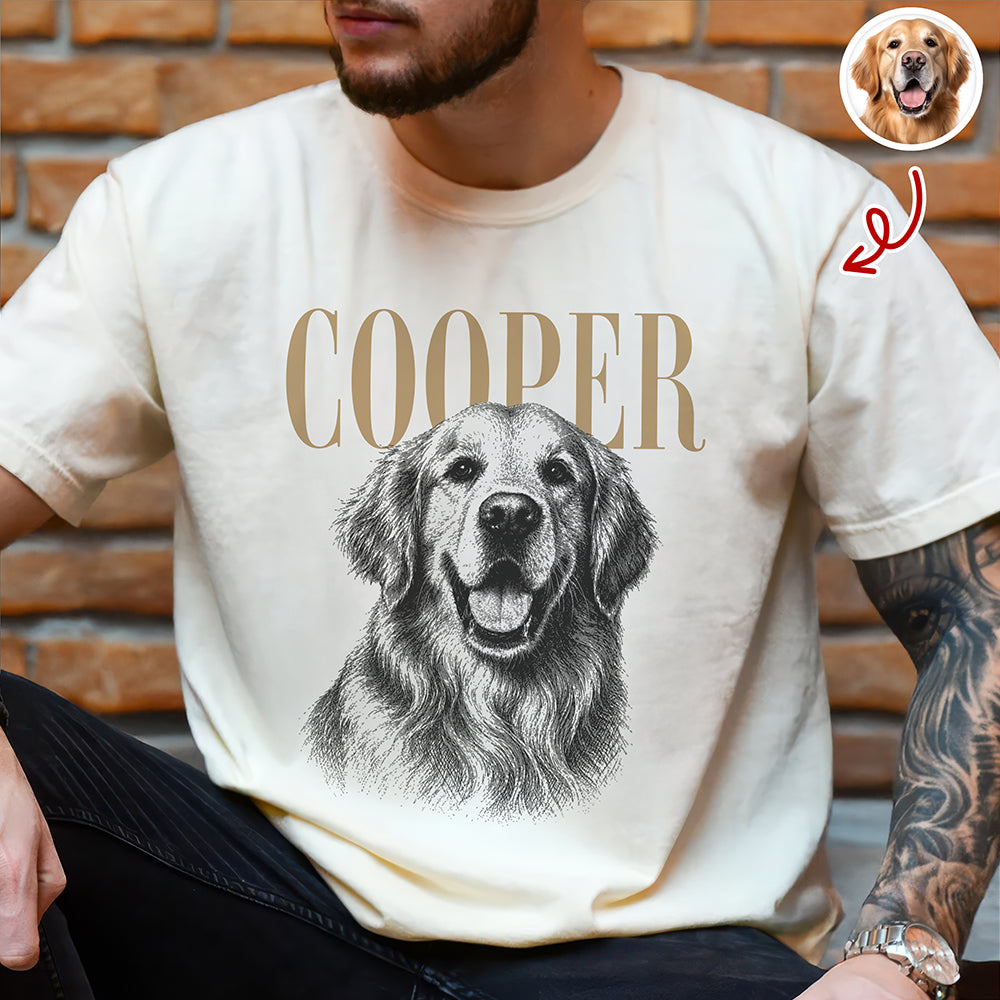 Custom Pet Face Shirt Vintage Style Comfort Shirt TH10 169751