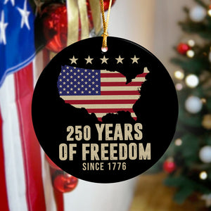 America 250th Anniversary 1776 2026 America 250 Years of Freedom Ceramic Ornament CH07 896674