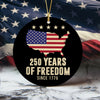 America 250th Anniversary 1776 2026 America 250 Years of Freedom Ceramic Ornament CH07 896674
