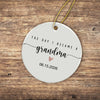Personalized The Day I Became A Mama, Daddy Ceramic Ornament, Family Christmas Keepsake LM32 669707