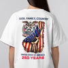United State Of America 250 Years Back White Shirt TH10 898675