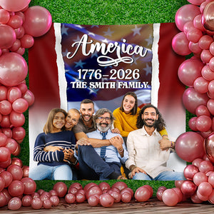 Custom Family Name America 1776 - 2026 Backdrop TH10 896571