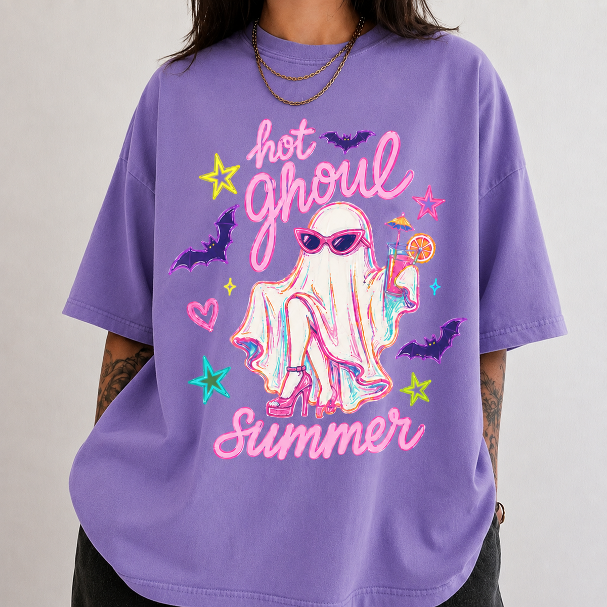 Hot Ghoul Summer Spooky - Funny Ghost Halloween Cocktail Comfort Shirt LM32 669557