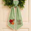 Personalized Embroidered Initial Fall Autumn Leaf Season Wreath Sash LM32 669759