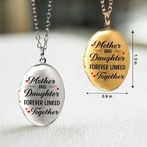 Custom Photo Mother And Daughter Forever Linked Locket Necklace TH10 892611