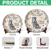 Custom Dog Breeds You Left Paw Prints On My Heart Chinoiserie Toile De Jouy Style Personalized Memorial Ceramic Plate HA75 892652