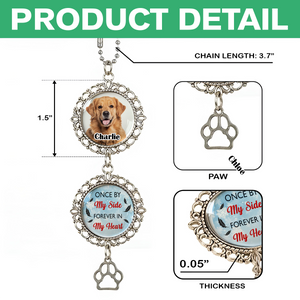 Once By My Side, Forever In My Heart - Personalized Photo Car Hanging Ornament With Charm CH07 895406