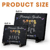 Grandma with Grandkid's Birth Flower Rectangle Shaped Stone With Stand Personalized Gift HO82 893628