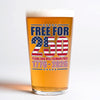 Free For America 250 Years Print Beer Glass TH10 894595