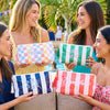 Personalized Name Embroidered Monogram Striped Waterproof Makeup Bag - Gift For Mom, Girlfriend, Women, Summer Gift CH07 911340