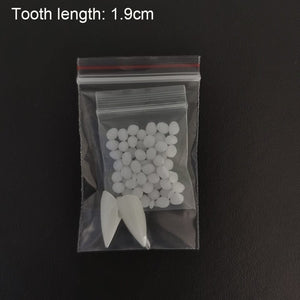GeckoCustom 1 Pairs Halloween Teeth Fangs Dentures Props Party Costume DIY Cosplay Horror 5g Glue Friends Gifts Cosplay Witch False Fangs 1.9CM