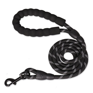 GeckoCustom 150/200/300cm Strong Dog Leash Pet Leashes Reflective Leash For Big Small Medium Large Dog Leash Drag Pull Tow Golden Retriever Black / 0.8cm 150cm