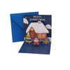 GeckoCustom 3D Pop Up Cartoon Christmas Card Merry Christmas Greeting Card Handwritten Blessing Invitation Cards Thanksgiving New Year Gifts 09-1PCS