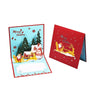GeckoCustom 3D Santa Greeting Cards Folding Merry Christmas Best Wishes Card Xmas Gift for New Year Blessing Thank You Postcard Decoration E4