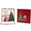 GeckoCustom 3D Santa Greeting Cards Folding Merry Christmas Best Wishes Card Xmas Gift for New Year Blessing Thank You Postcard Decoration E5