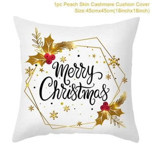 GeckoCustom 45cm Christmas Cushion Cover Navidad Merry Christmas Decorations For Home 2023 Xmas Noel Cristmas Ornaments New Year Gifts 2024 114-242