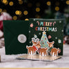 GeckoCustom 5/1PCS 3D Pop UP Christmas Greeting Cards with Envelope Friend Family Blessing Postcard Birthday New Year Christmas Decoration Style6 / 5PCS