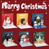 GeckoCustom 5/1PCS 3D Pop UP Christmas Greeting Cards with Envelope Friend Family Blessing Postcard Birthday New Year Christmas Decoration Mixed / 5PCS