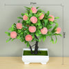 GeckoCustom Artificial Plants Bonsai Small Tree Pot Fake Plant Flowers Potted Ornaments For Home Room Table Decoration Hotel Garden Decor T9