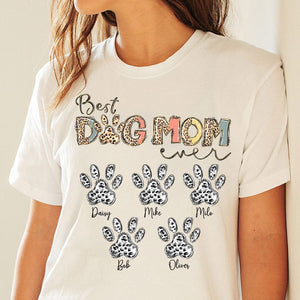 GeckoCustom Best Dog Mom Ever For Dog Lovers Bright Shirt Personalized Gift N304 890226