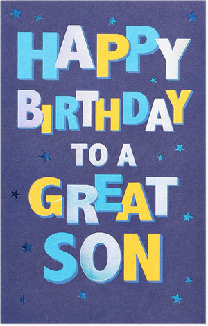 GeckoCustom Birthday Card for Son (Celebrate) Celebrate