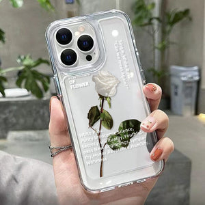 GeckoCustom Butterfly Flower Cover Soft Clear Phone Case For iPhone