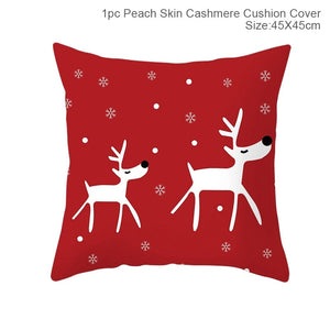 GeckoCustom Christmas Cushion Cover 45*45 Pillowcase Sofa Cushion Pillow Cases Cotton Pillow Covers Home Decoration 2023 Xmas Decor for Home 21