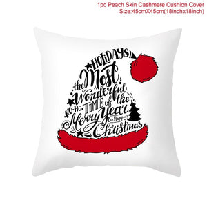 GeckoCustom Christmas Cushion Cover 45*45 Pillowcase Sofa Cushion Pillow Cases Cotton Pillow Covers Home Decoration 2023 Xmas Decor for Home 6