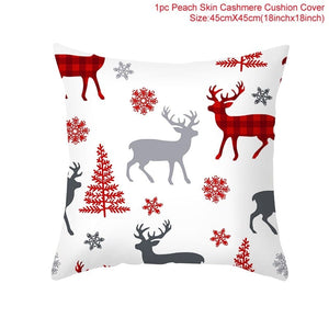 GeckoCustom Christmas Cushion Cover 45*45 Pillowcase Sofa Cushion Pillow Cases Cotton Pillow Covers Home Decoration 2023 Xmas Decor for Home 3