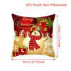 GeckoCustom Christmas Cushion Cover Merry Christmas Decorations for Home 2023 Christmas Ornament Navidad Noel Xmas Gifts Happy New Year 2024 Black / 45 x 45