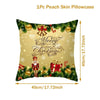 GeckoCustom Christmas Cushion Cover Merry Christmas Decorations for Home 2023 Christmas Ornament Navidad Noel Xmas Gifts Happy New Year 2024 PEACOCK BLUE / 45 x 45