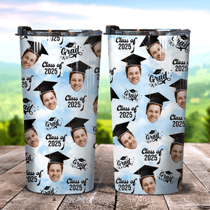 GeckoCustom Class Of 2024 Graduation Tumbler, Custom Face Tumbler HN590 20 oz