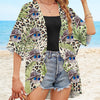 GeckoCustom Custom Cat Photo Leopard Summer Kimono Cover Up N304 889553