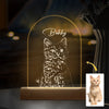 GeckoCustom Custom Cat Photo Pencil Drawing With Name For Cat Lovers Acrylic Plaque LED Night Light LM32 893031 Acrylic / 7.9"x4.5"