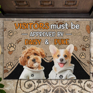 GeckoCustom Custom Dog Photo Visitors Must Be Approved By This Dog Doormats LM32 893087
