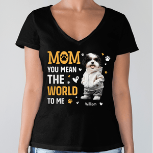 GeckoCustom Custom Face Photo You Mean The World Dark Sweatshirt For Dog Lovers HO82 893496